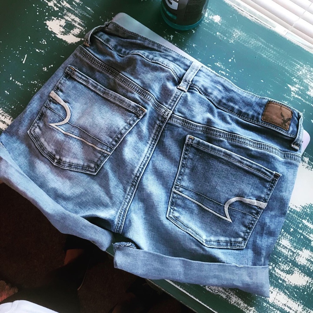 American eagle high rise jean shorts